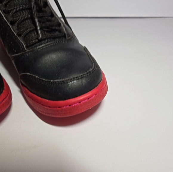 Nike Air Jordan 1 Flight 5 Black/Red Or Pink Sz 6Y Gently Worn - Picture 5 of 12